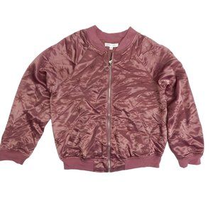 Honey Punch Bomber Jacket Embroidered Star Design Womens PacSun Wine Size M